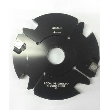 Grooving cutter adjustable 14 to 28 mm Ø150 mm