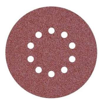 Abrasive disc velcro 10 holes 225 mm for giraffe sander Grain 40 - Professional quality (Pack of 10)