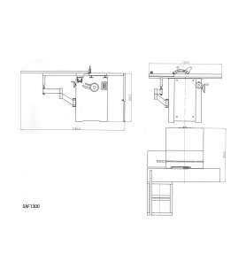 Sliding table saw Jean l'ébéniste SAF1300 - 230V