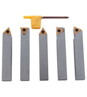 Drehstähle mit hartmetall-wendeschneidplatten in der queue von 16 mm für drehmaschine für metall (5 stück)