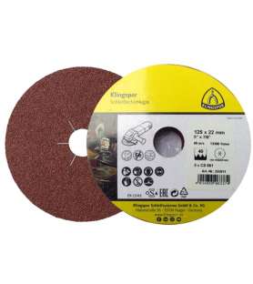 Disque fibre alésage étoilé dia.125x22 mm pour plateau de meuleuse ST358A Grain 40 - Lot de 5