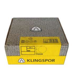 50 Disques abrasifs auto-agrippants 8 trous 150 mm Grain 40 perforation GLS1 - Klingspor ref 6520