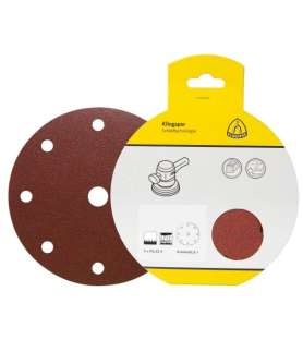 Hook & Loop Kingspor abrasive disc punched 150 mm grit 60, 5 pieces