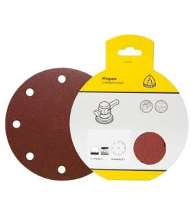 Hook & Loop Abrasive disc punched Klingspor 125 mm Grit 80, set of 5