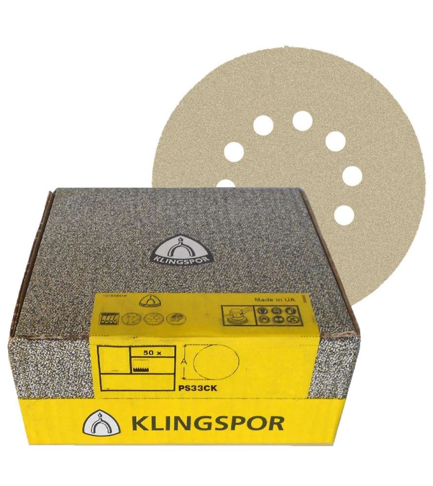 50 Hook & Loop Abrasive disc 225 mm for giraffe sander Grit 60 - Klingspor ref 302043