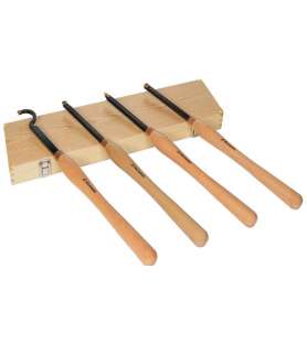 Coffret de 4 gouges de tournage à plaquettes carbure Holzmann H4TLGXL