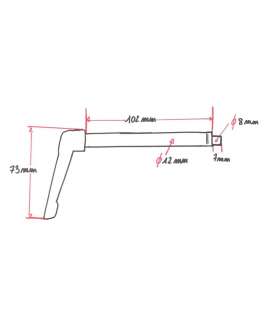 Manette de verrouillage M1003 pour dégauchisseuse Holzmann HOB260NL