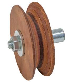 Leather honing wheel for...