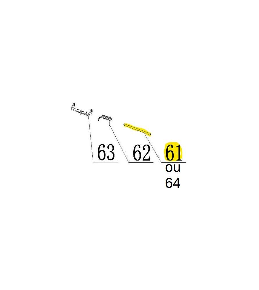 Axle reference 5911269006 of the side deflector for Scheppach mower