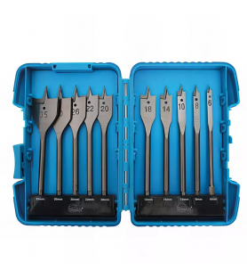 Leman 304.500.10 Flat Wood Drill Bit Set - 10 Pieces