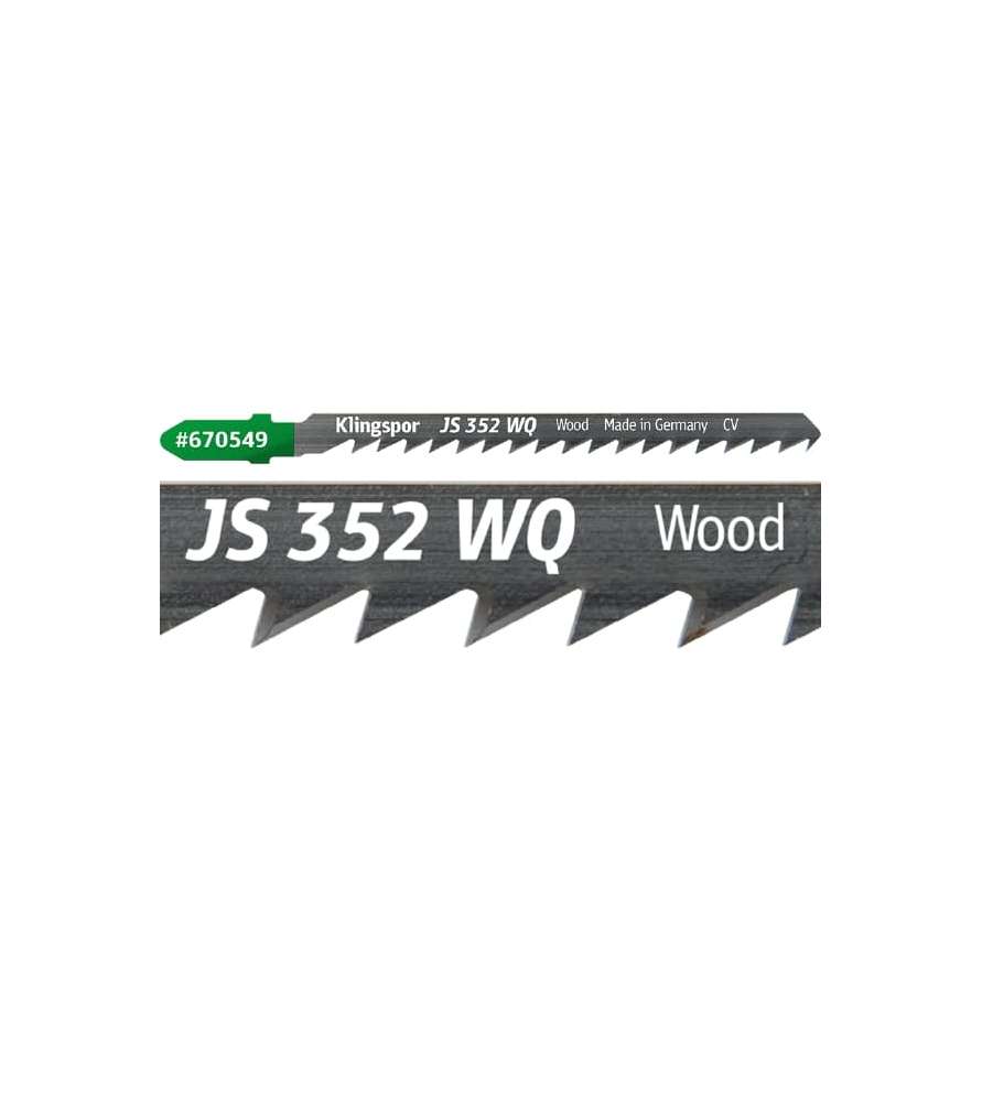 Lame de scie sauteuse Klingspor JS 352 WQ Extra spéciale pour les coupes courbes - Tous bois