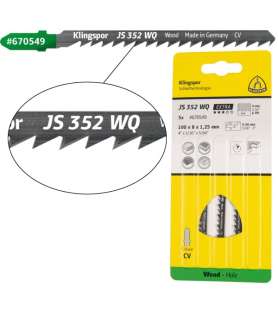 Klingspor JS 352 WQ Extra special jigsaw blade for curved cuts - All woods