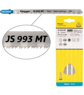 Klingspor JS 993 MT Special Bimetal Jigsaw Blade - Straight Cut - Vario Tooth - Metal and Plastic