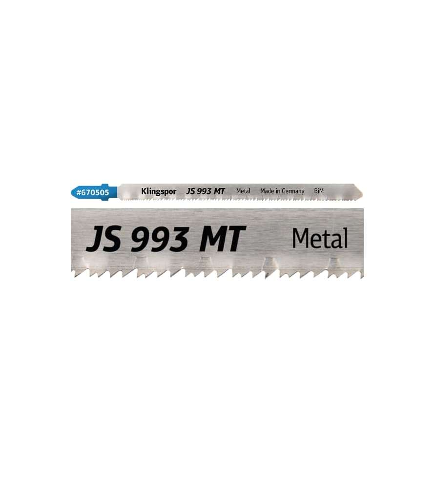 Hoja de sierra de calar bimetálica Klingspor JS 993 MT Special - corte recto - dientes Vario - metal y plástico