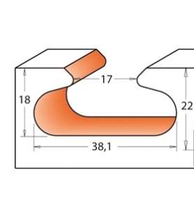 CMT 955-103.11 - Finger Pull Bit 38.1 mm Q8