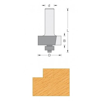 Fraise a feuilleurer+guide Q8 MM - DIA 32 X LU 16 X H 9.5