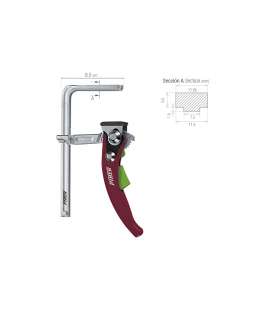 Piher TPAL 160 mm lever clamp for MFT rail and table - Ref 30811