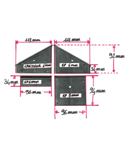 Suela de plástico referencia 3905306039 para divisor de troncos Scheppach y Woodster (arriba)