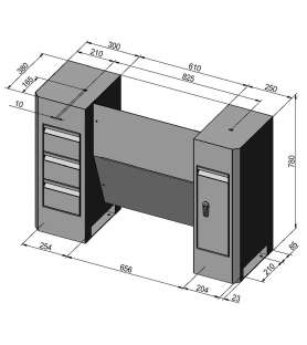 Socle pour tour à métaux Bernardo Profi 650 G