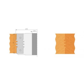 Wendeplatten-Trapez-Verleimfräser höhe 50 mm für tischfräsen 30 mm
