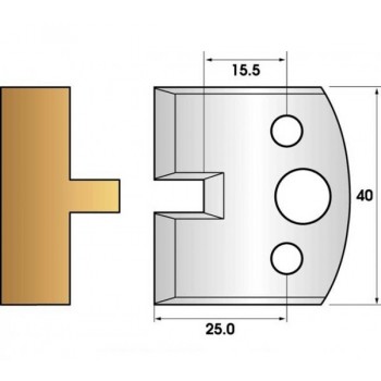 Coltelli e limitatori de 40 mm n° 17 - scheda 6mm