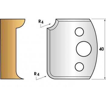Coltelli e limitatori de 40 mm n° 171 - 1/4, tonda-4 mm