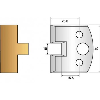 Coltelli e limitatori de 40 mm n° 92 - lingua 10mm